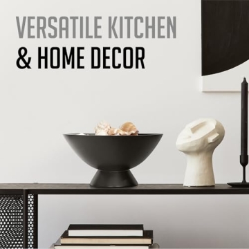 Fairwood Way Black Pedestal Bowl - Elegant 10 Inch Centerpiece