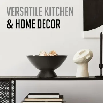 Fairwood Way Black Pedestal Bowl - Elegant 10 Inch Centerpiece