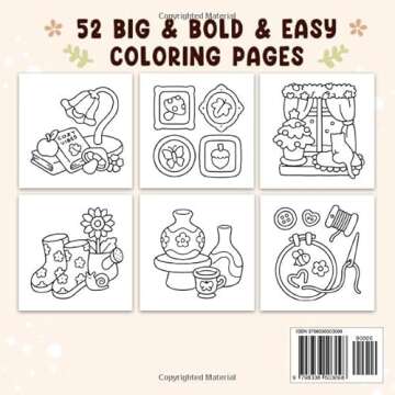 Cozy & Cute: Coloring Book for Adults and Teens, Bold and Easy Designs for Relaxation with Hygge Inspirations (Bold & Easy Coloring)