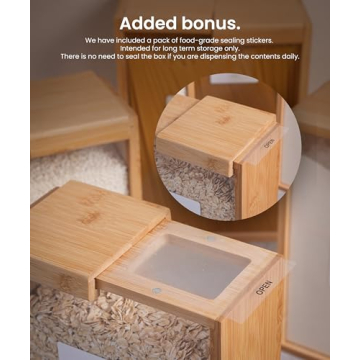 APT 1101 Bamboo Food Dispenser - 2L Kitchen Storage