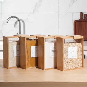 APT 1101 Bamboo Food Dispenser - 2L Kitchen Storage