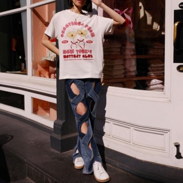 Y2K Vintage Oversized T-Shirts for Women - Summer Style