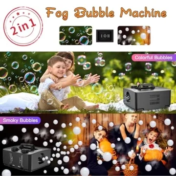 Fog Bubble Machine - 2-in-1 Smoke Maker for Events