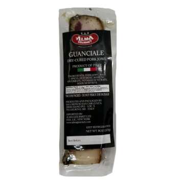 Alma Gourmet Guanciale From Italy - Italian Dry-Cured Pork Jowl Imported - 8oz (230g) (Pack of 1)