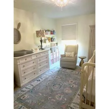 Modern Oushak Rug, Vintage Turkish Colorful Oriental Antique Inspired Area Rugs, Luxury Washable Living Room Bedroom Home Nursery 5'9 x 8'9