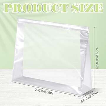 Xuniea 50 Pieces Mini Clear Makeup Bag Small Clear Zipper Pouch Travel Bag for Toiletries Plastic Co...