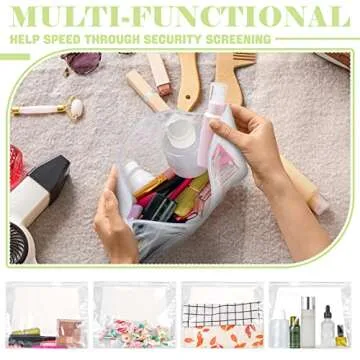 Xuniea 50 Pieces Mini Clear Makeup Bag Small Clear Zipper Pouch Travel Bag for Toiletries Plastic Cosmetic Organizer Waterproof for Women Men Vacation(8.6'',Transparent)