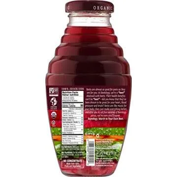 Beetology Organic Beet and Veggie Juice 8.45oz (6 Pack) | 100% Cold Pressed | Heart Healthy | Nutrient Packed Vegetable Juice | Vibrant Flavor