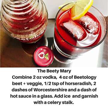 Beetology Organic Beet and Veggie Juice 8.45oz (6 Pack) | 100% Cold Pressed | Heart Healthy | Nutrient Packed Vegetable Juice | Vibrant Flavor