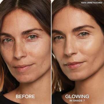 Saie Slip Tint Radiant Cream Concealer - All-Over Concealer for Dark Circles, Redness + Blemishes - Lightweight Formula Enriched with Hydrating Hyaluronic Acid - Shade 7 (0.17 oz)