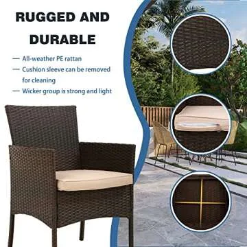 Stylish FDW Patio Bistro Set for Outdoor Comfort