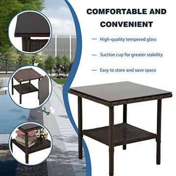 Stylish FDW Patio Bistro Set for Outdoor Comfort
