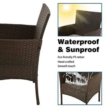 Stylish FDW Patio Bistro Set for Outdoor Comfort