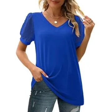 Elegant Aokosor Royal Blue Blouse for Stylish Women