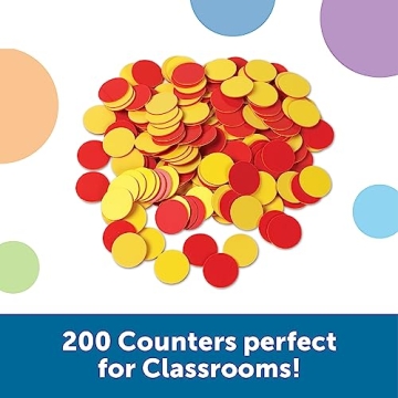 Learning Resources Two-Color Counters Set of 200 for Kids 5+