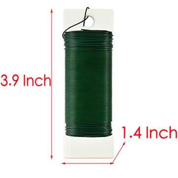 Paddle Wire, 3 Pack 114 Yards 22-Gauge Green Flexible Paddle Wire for DIY Crafts, Christmas Tree, Wreaths, Garland and Floral Flower Arrangements