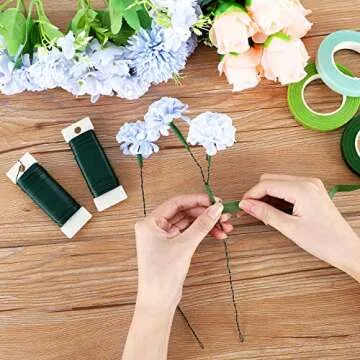 Paddle Wire, 3 Pack 114 Yards 22-Gauge Green Flexible Paddle Wire for DIY Crafts, Christmas Tree, Wreaths, Garland and Floral Flower Arrangements