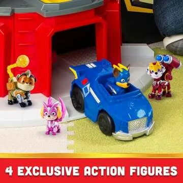 Paw Patrol, Mighty Lookout Tower with 4 Exclusive Bonus Action Figures, Toy Car, Lights and Sounds (Amazon Exclusive), Kids Toys for Ages 3 and up