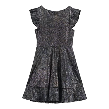 Zac Posen Girls' Fit & Flare Party Dress in Black/Silver