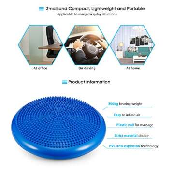 Inflated Balance Disk for Exercise and Therapy