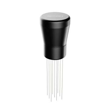 Normcore WDT Distribution Tool V2-9 Prong Espresso Distribution Tool - Needle Espresso Stirrer I 0.3mm Thick Spring Wires - Espresso Coffee Stirrer - Anodized Aluminum Handle