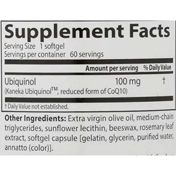 Doctors Best Ubiquinol, Reduced-Form Coenzyme Q10, Non-GMO, Gluten Free, Soy Free 60 Softgels