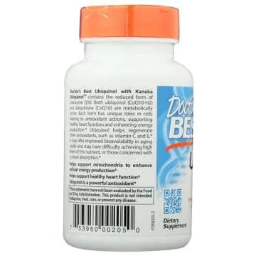 Doctors Best Ubiquinol, Reduced-Form Coenzyme Q10, Non-GMO, Gluten Free, Soy Free 60 Softgels
