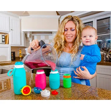 Purple 3.5 oz Reusable Silicone Snack Pouch for Kids