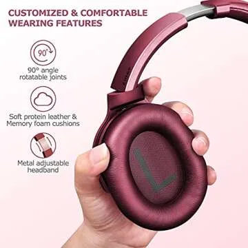 ZIHNIC Active Noise Cancelling Headphones: 40H Playtime & Deep Bass Quality