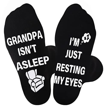 Jeasona Funny Grandpa Gifts | Novelty Non-Slip Socks for Birthdays