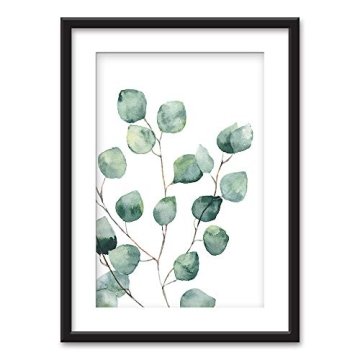 Buy wall26 Framed Watercolor Tropical Plant Leaf Art 23x31