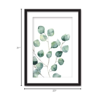 Buy wall26 Framed Watercolor Tropical Plant Leaf Art 23x31