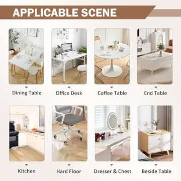 LovePads Clear Table Cover Protector for Dining & Office