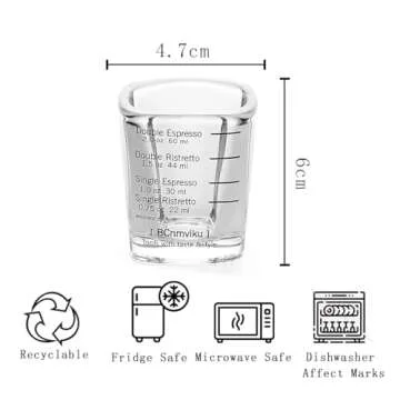 BCnmviku Espresso Shot Glasses - Perfect For Baristas