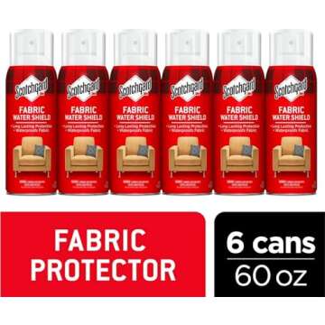 Scotchgard Fabric & Upholstery Protector, 6 Cans/10-Ounce (60 Ounces Total)