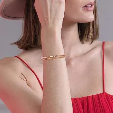 Morse Code Bracelets for Women Girlfriend Funny Valentine's Birthday Chritmas Gifts for Wife Mom Daughter Sister Best Friend Adjustable Bead Wrap Handmade Bangle Hidden Message Jewelry I Love You