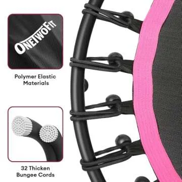 ONETWOFIT 42" Bungee Rebounder Trampoline for Fitness