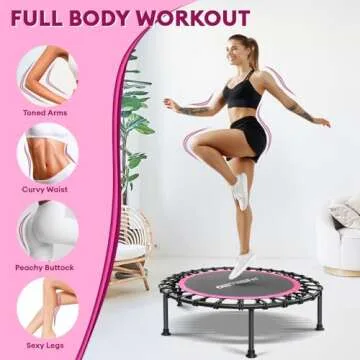ONETWOFIT 42" Bungee Rebounder Trampoline for Fitness