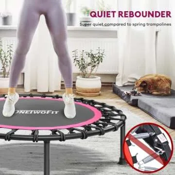 ONETWOFIT 42" Bungee Rebounder Trampoline for Fitness