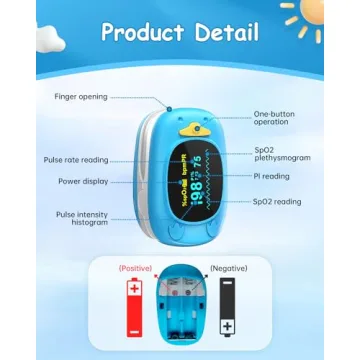 Children Fingertip Pulse Oximeter for Kids with OLED Display