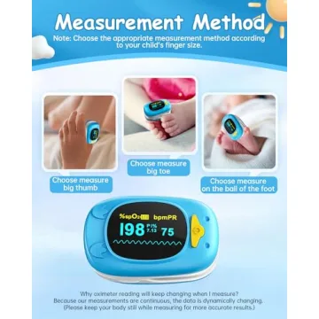 Children Fingertip Pulse Oximeter for Kids with OLED Display