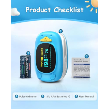 Children Fingertip Pulse Oximeter for Kids with OLED Display