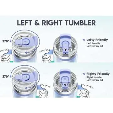 Meoky 40oz Tumbler with Handle, Stainless Steel Travel Mug with 2-in-1 Straw and Sip Lid, Vacuum Insulated Coffee Mug, 100% Leak Proof, Keeps Cold for 34 Hours or Hot for 10 Hours (Fairyland)