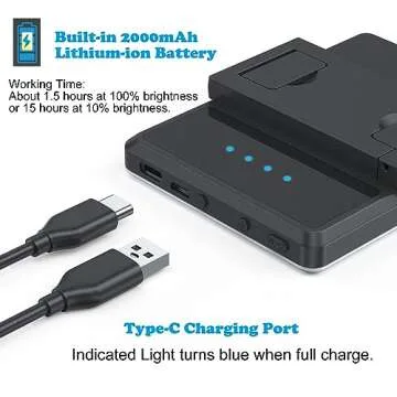 Bonvvie Rechargeable LED Selfie Light with Front/Back Phone Clip, Phone Light for iPhone Android iPad Tablet Laptop, Bi-Color Photography Camera Lighting for Makeup TikTok Selfie Vlog Video Conference