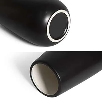Elegant 10 Inch Black Ceramic Flower Vase for Home Décor