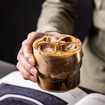 Stackable INSETLAN Glass Cups Set - Eco Friendly Drinkware