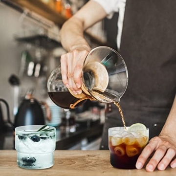 Stackable INSETLAN Glass Cups Set - Eco Friendly Drinkware