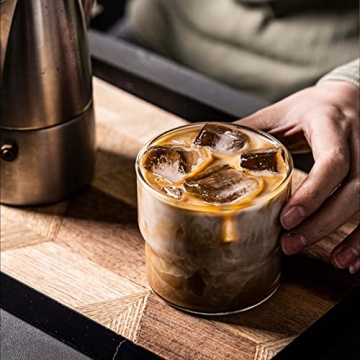 Stackable INSETLAN Glass Cups Set - Eco Friendly Drinkware