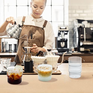 Stackable INSETLAN Glass Cups Set - Eco Friendly Drinkware