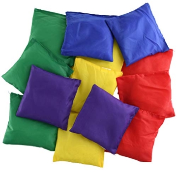 Vibrant PREXTEX Nylon Bean Bags Set of 12 - Fun for All